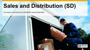 SAP S/4HANA SD Module: Global Bike Introduction