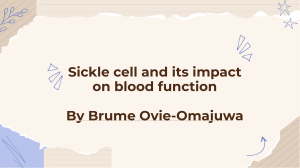 Sickle Cell Disease: Impact on Blood Function