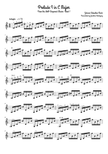 Bach Prelude in C Major: Guitar Transcription