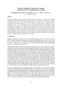 Underwater Cleaning Effects on Fouling Release Coatings