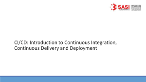CI/CD: Continuous Integration, Delivery, and Deployment Intro