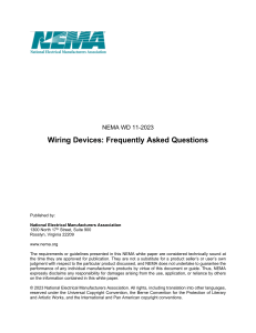 NEMA Wiring Devices FAQ: Configurations, Markings, Installation