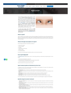 Squint Correction Treatment in Wakad, Pune | Clairevision Eye Care