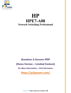 HPE7-A08 Network Switching Professional Q&A PDF