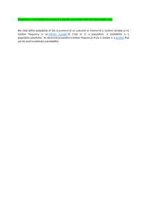 Proportion and Probability Definitions in Statistics