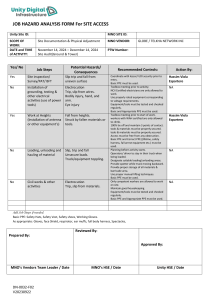 Job Hazard Analysis Form for Site Access