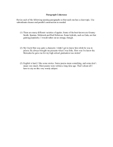 Paragraph Coherence Exercises: Revision & Clarity