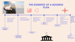 Elements of a Business Plan: Key Components