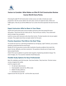 PE Civil Construction Review Course: What to Look For
