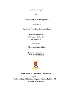 Audit Course Report: The Science of Happiness