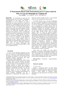 Zoneamento Rural para Conservação do Solo em Tambaú-SP