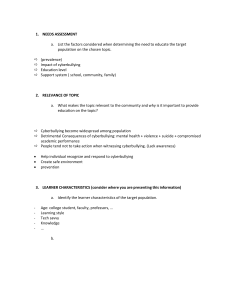 Cyberbullying Education: A Teaching Plan