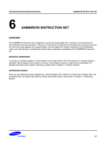 SAM88RCRI Instruction Set Reference Guide