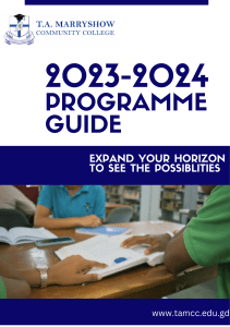 TAMCC Programme Guide 2023-2024: Courses & Admissions