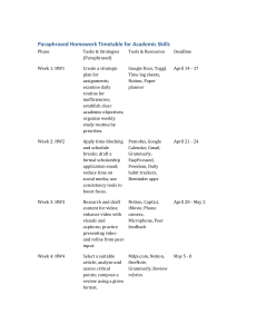 Academic Skills Homework Timetable: Tasks & Deadlines