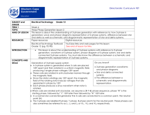 Three-Phase Generation: Grade 12 Electrical Technology Lesson