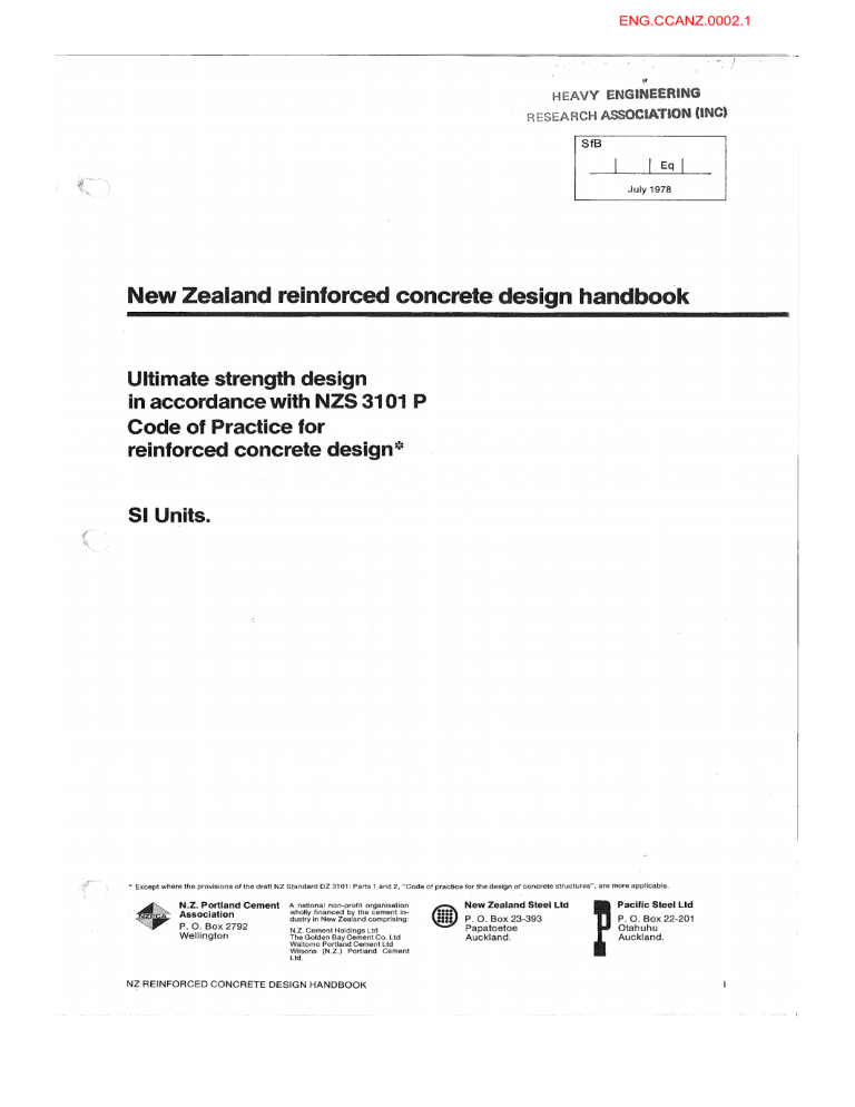 Reinforced Concrete Design Handbook - NZS 3101 P