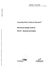 AS/NZS 1170.0:2002 Structural Design Actions Standard