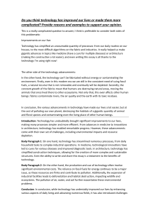 Technology: Improvement or Complication? Essay Analysis