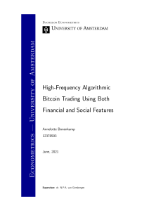 Bitcoin Algorithmic Trading: Financial & Social Features