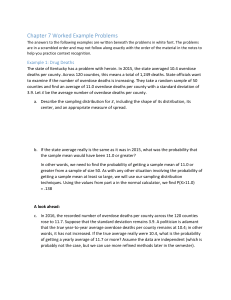 Statistics Worked Example Problems: Sampling & Probability