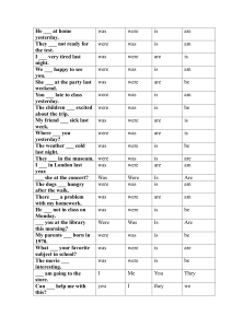 English Grammar Worksheet: Verb Tenses & Prepositions