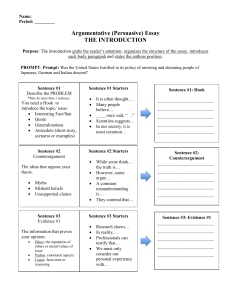 Argumentative Essay Writing Guide: Introduction & Body Paragraphs