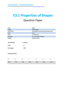 IGCSE Maths: Properties of Shapes Question Paper