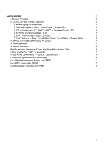 FRP Piping QA/QC Framework for Desalination Projects