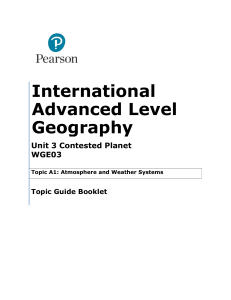 IAL Geography Unit 3: Atmosphere & Weather Systems Topic Guide