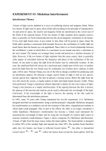 Michelson Interferometer Experiment Guide
