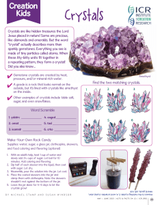 Crystals: Kids' Activity Sheet - Science Fun!