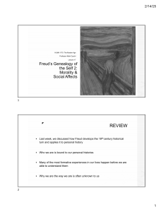 Freud's Genealogy of Self: Morality & Social Affects