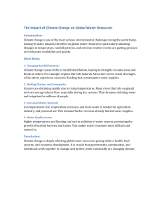 Climate Change & Global Water Resources: Impacts & Solutions