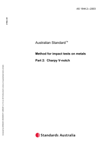 AS 1544.2: Charpy V-Notch Impact Test for Metals