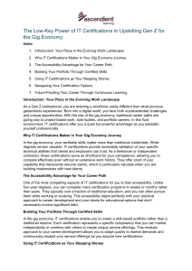 IT Certifications for Gen Z in the Gig Economy