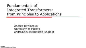 Integrated Transformers: Principles & Applications