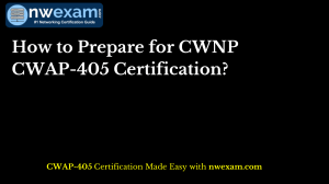 CWAP-405 Certification Study Guide | Exam Prep & Sample Questions