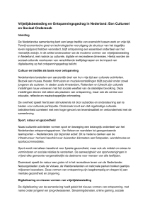 Vrije tijd & Recreatie in Nederland: Een Culturele Studie