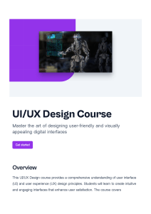 UI/UX Design Course: Master User Interface & Experience
