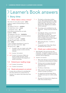 Cambridge Primary English 4: Learner's Book Answers