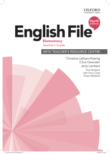 English File Elementary Teacher's Guide | Oxford University Press
