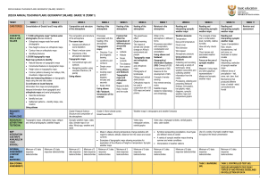 Grade 10 Geography: Annual Teaching Plan (Term 1)