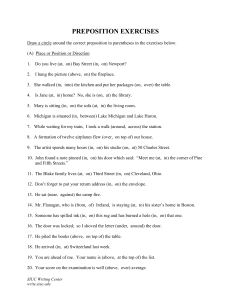 Preposition Exercises: Grammar Practice
