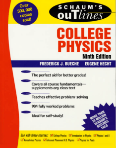 College Physics Textbook: Schaum's Outlines, 9th Edition