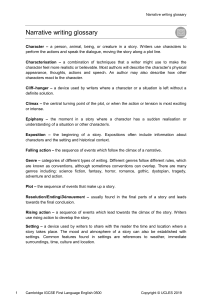 Narrative Writing Glossary: Key Terms & Definitions