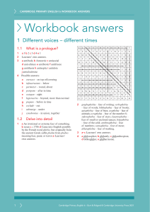 Cambridge Primary English 6 Workbook Answers