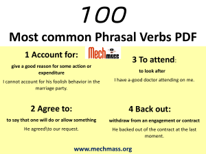 Common Phrasal Verbs: Definitions & Examples