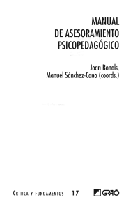 Manual de Asesoramiento Psicopedag&oacute;gico: Educaci&oacute;n y Comunidad
