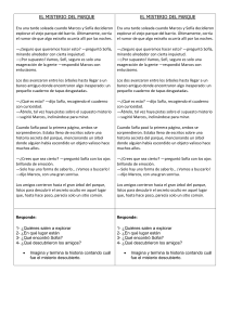 El Misterio del Parque: Un Cuento Corto para Niños